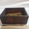 Large Lot of Tiny Brass Flat Head Screws in Wood Duke Small Crate