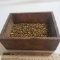 Large Lot of Tiny Brass Flat Head Screws in Wood Wake Forest Small Crate