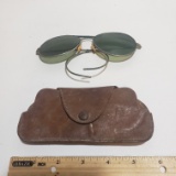 Vintage Sunglasses with Leather Case