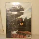 Framed Train Poster Print, Glass Front
