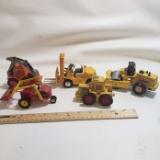 Lot of 5 Diecast Toy Bulldozers