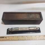 Vintage J Rabone and Sons Machinist Level with Original Wood Case