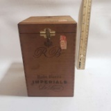 Wood Cigar Box with Assorted Model Parts