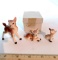 Vintage Bone China Miniature Deer Figurines in Box