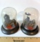 Pair of Old Fashion Cars inside Glass Domes with Wooen Bases