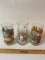 Vintage Collectible Lot of 3 Glasses - ET, Return of the Jedi & The Muppets
