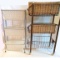 Pair of 3-Tier Storage Carts with Baskets and Containers