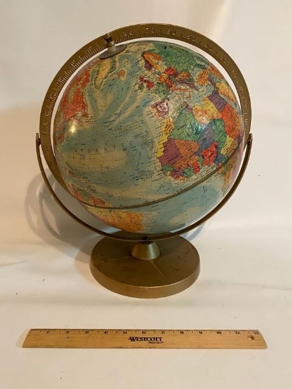 Vintage Metal World Globe