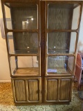 Mid Century Lighted Curio Cabinet