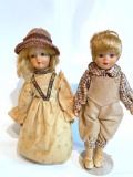 Vintage Boy & Girl Porcelain Dolls