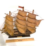 Vintage Wood Fragata Espanola Ano 1780 Model War Ship Replica