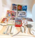 Nintendo Wii Controller, Games, Battery Charger & Gun