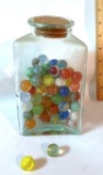 Jar of Vintage Glass Marbles