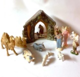 Vintage Lighted Ceramic Nativity Scene
