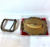 1977 Brass Bass Belt Buckle