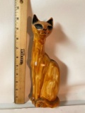Vintage California Pottery Siamese Cat Figurine