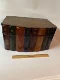 Vintage Small Wooden Hinged Library Storage Box