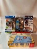 Lot of Household Essentials Shower Head Boot Grips, Vacuum Storage Tight Bags, Sunbeam Heating Pad