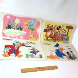 1961 Lot of 4 Walt Disney Placemats Donald Duck, Tinker bell, Mickey Mouse