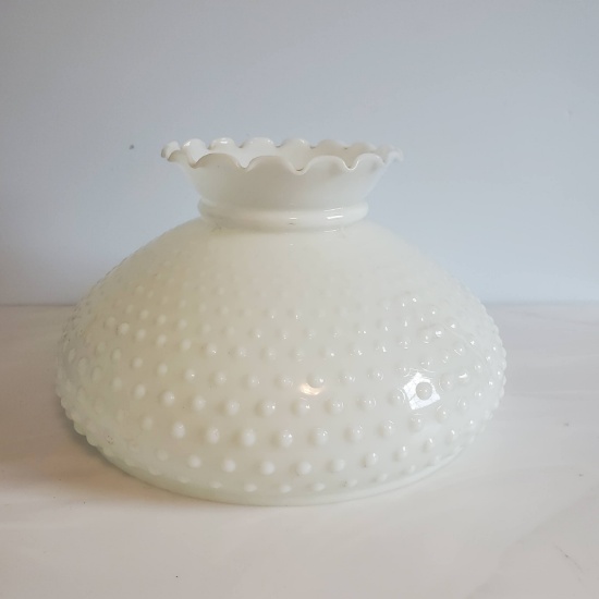 Hobnail Milk Glass Student Shade -11.5” Fitter