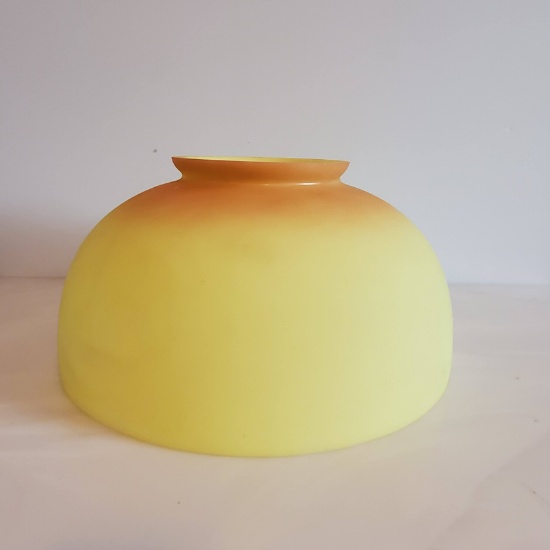 2 Toned Yellow and Orange Glass Shade -13.5” Fitter