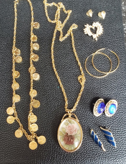 Gold Tone Costume Jewelry Lot