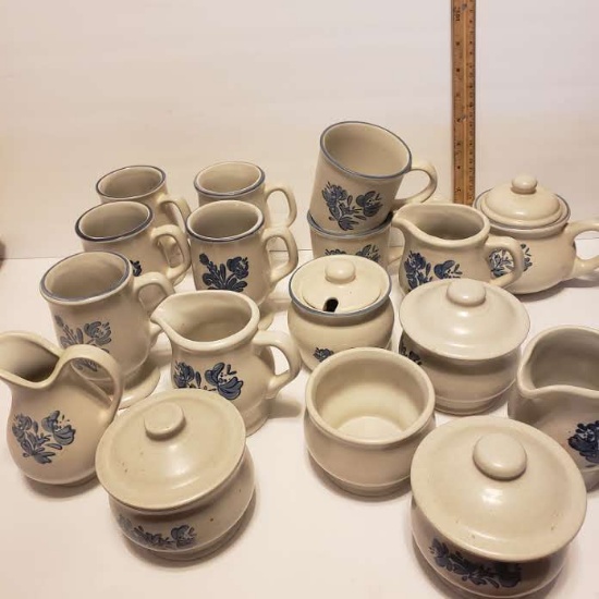 Pfaltzgraff “ Yorktowne “ Mugs, Sugar, Creamers