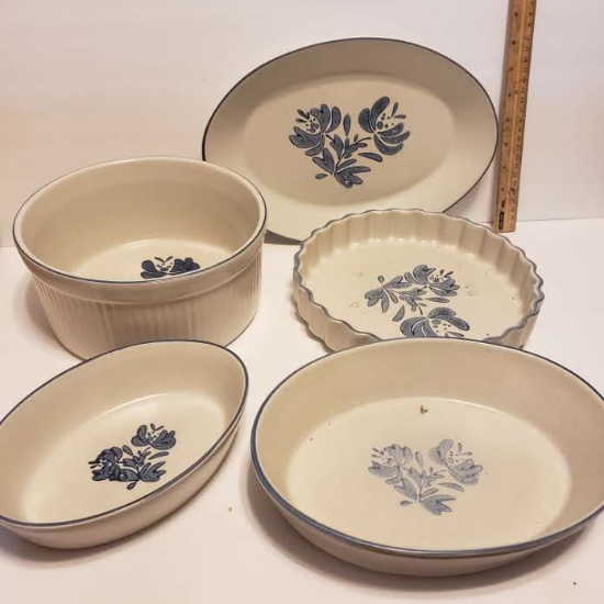 Lot of 5 Pfaltzgraff “Yorktowne “ Serving Pieces