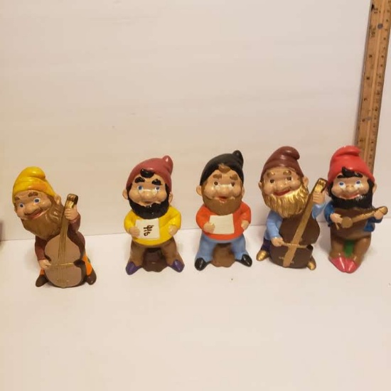 Lot of 5 Vintage Ceramic Dwarfs