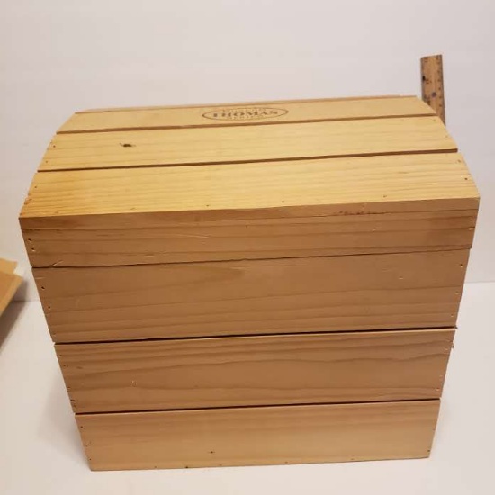 Thomas Pacconi Wood Chest with Ornaments