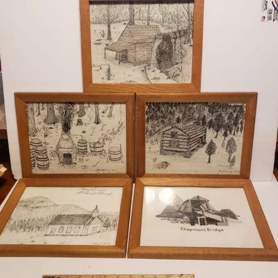 Lot of 5 Framed Prints