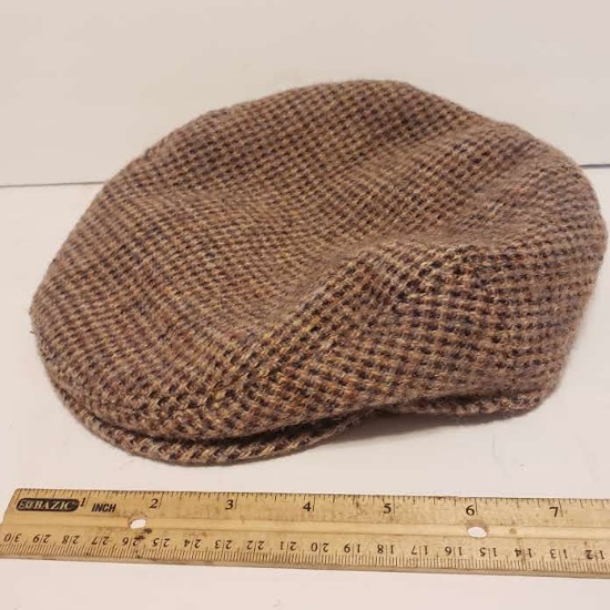 Vintage Harris Tweed 100% Wool Hat - Hand Woven