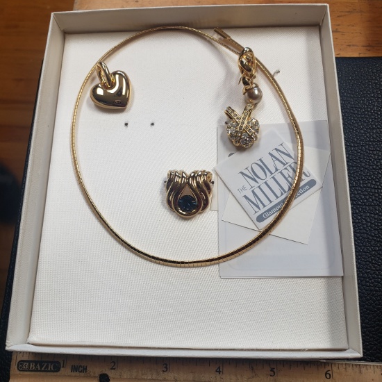 Nolan Miller Glamour Collection Changeable Pendant Necklace Set
