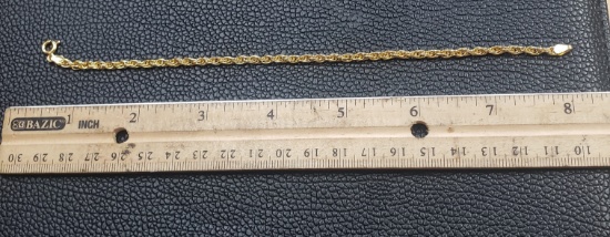 Gold Tone Over Sterling 8” Bracelet