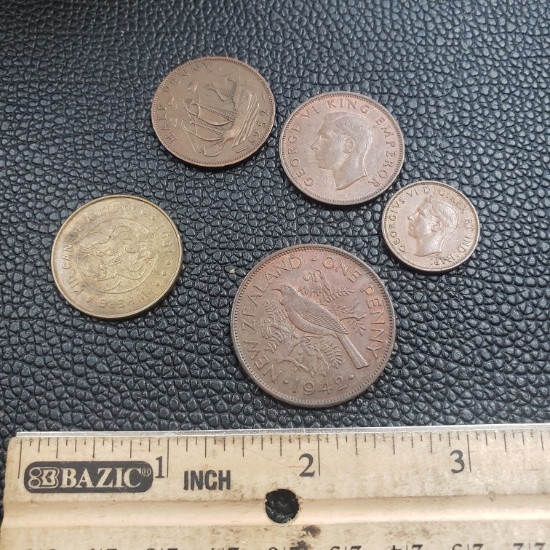 Assorted Lot of Foreign Coins and Tokens