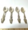 Set of 4 Sterling Silver Spoons