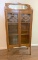 Glass Front Double Door with Mirrored Top Display Cabinet