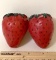 Adorable Pair of Strawberry Shaped Candles - Never Used