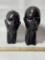 Carved African Male and Female Bust