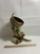 Hull Pottery Parchment and Pine Cornucopia Vase