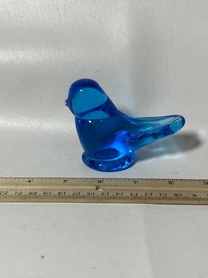 1993 Art Glass Bluebird of Happiness - Signed By Ron Ray
