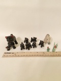 Lot of Miniature Animal Figurines - Horse, Cats, Chickens