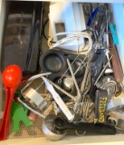 Drawer Lot of Kitchenware, Mixer, Bottle Openers, and More