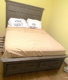 Fortune Furniture Wooden Queen Size Bed With Underneath Storage