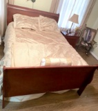 Beautiful Coaster Fine Furniture Sleigh Bed with Bedding