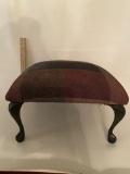 Plaid Wooden Foot Stool