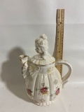 Ceramic Lipper and Mann Lady Teapot and Music Box