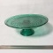 Vintage Anchor Hocking Emerald Green Wexford Glass Cake Plate