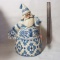 New - Jim Shore “Blue Quilt “ Santa Toile Figurine