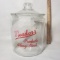 Vintage Meadors Glass Jar with Lid